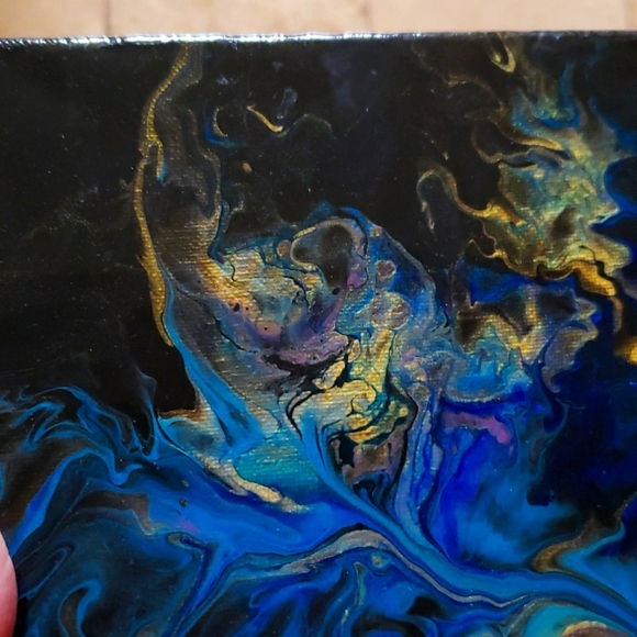 Acrylic Pour painting 14"x14" - Picture 3 of 3